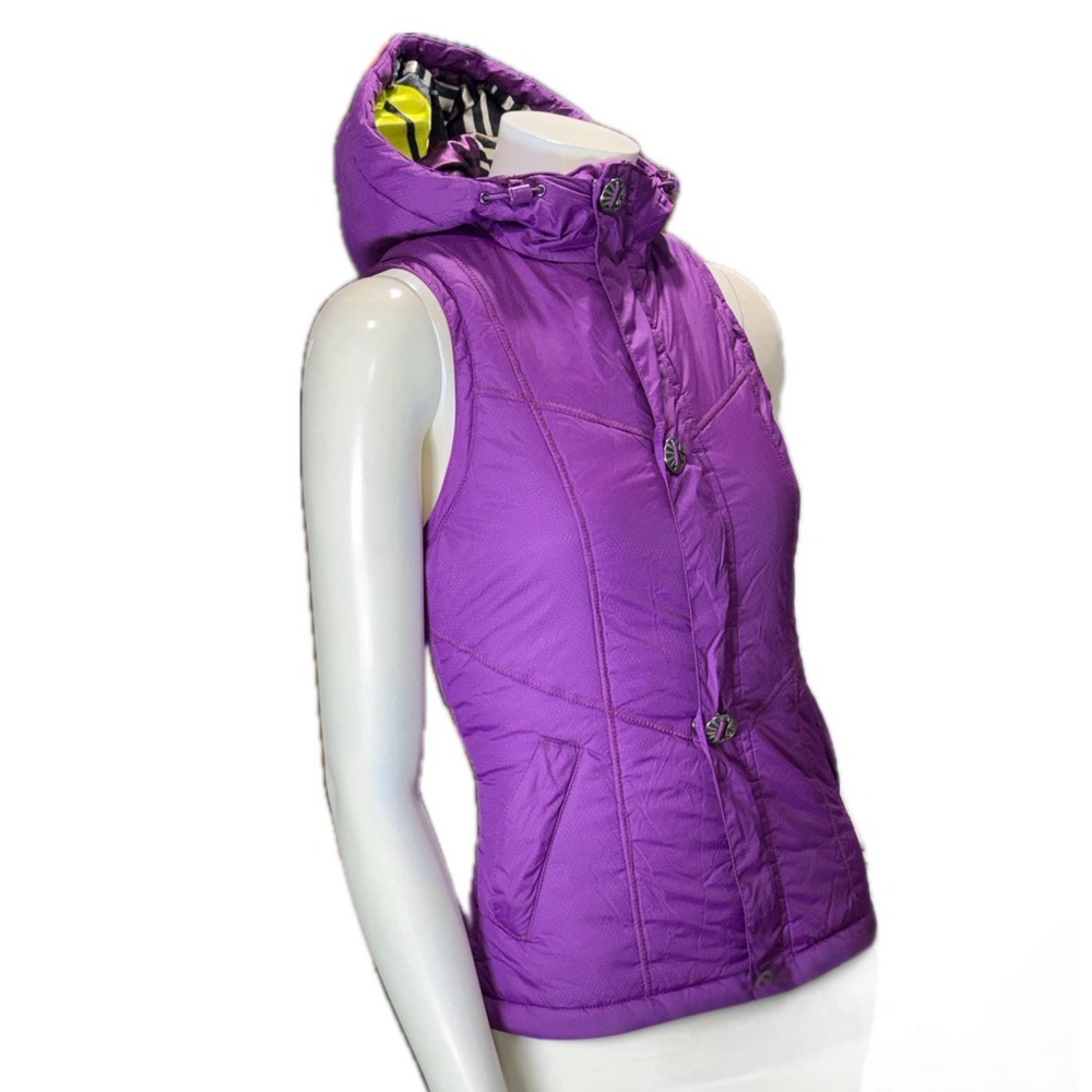 👕🥾 BURTON Hooded Insulated Vest Purple | Snow Ski Winter Layer | XS